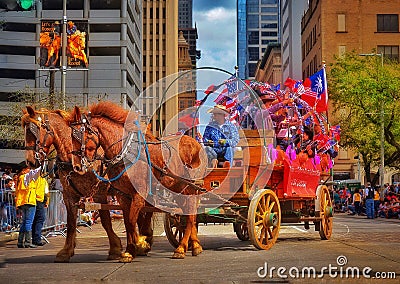 Houston Livestock Show and Rodeo Parade Editorial Stock Photo